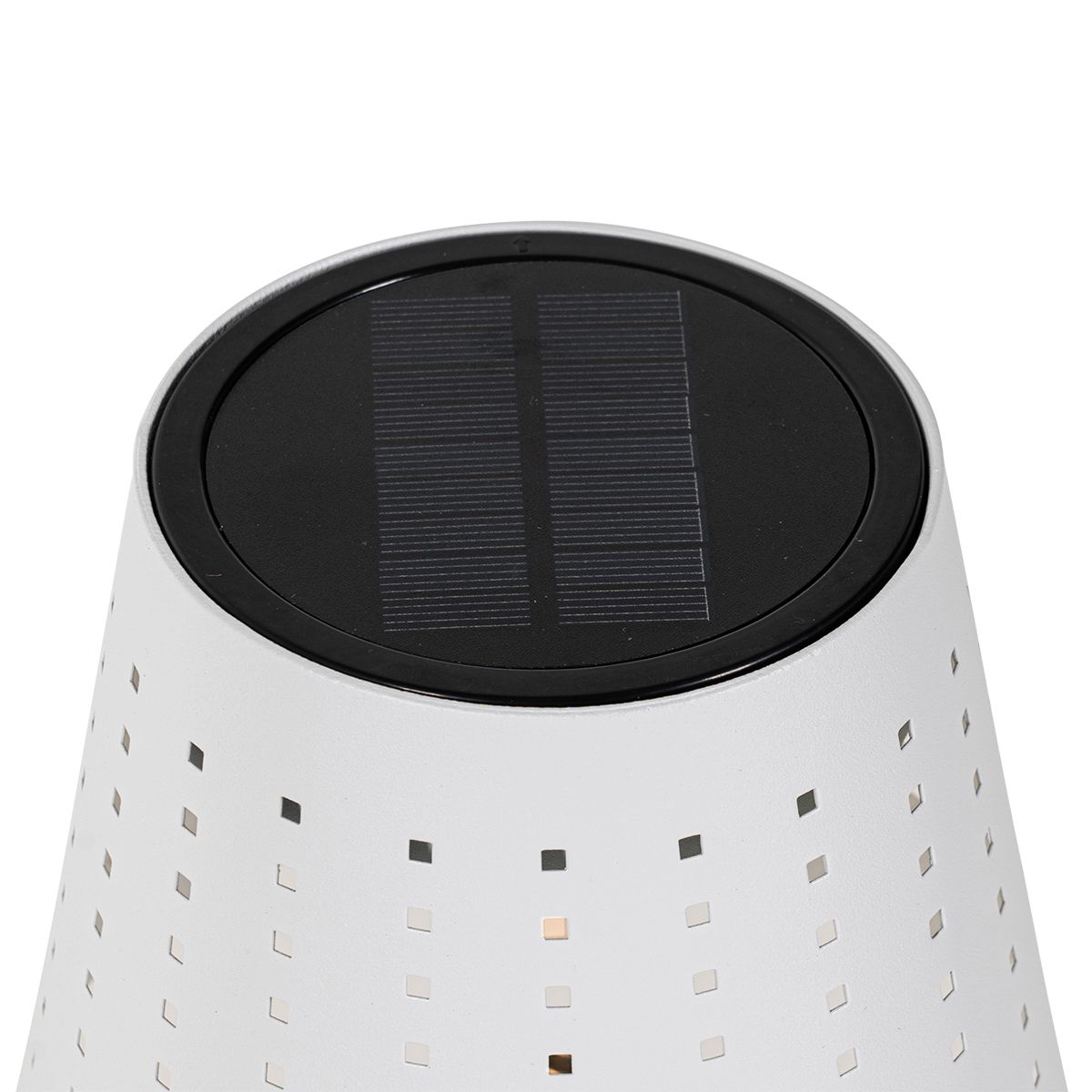 Buiten tafellamp wit incl. LED 3-staps dimbaar oplaadbaar en solar - Ferre