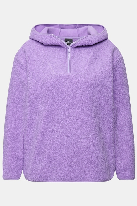 Teddypullover, Plüsch, Kapuze, Langarm
