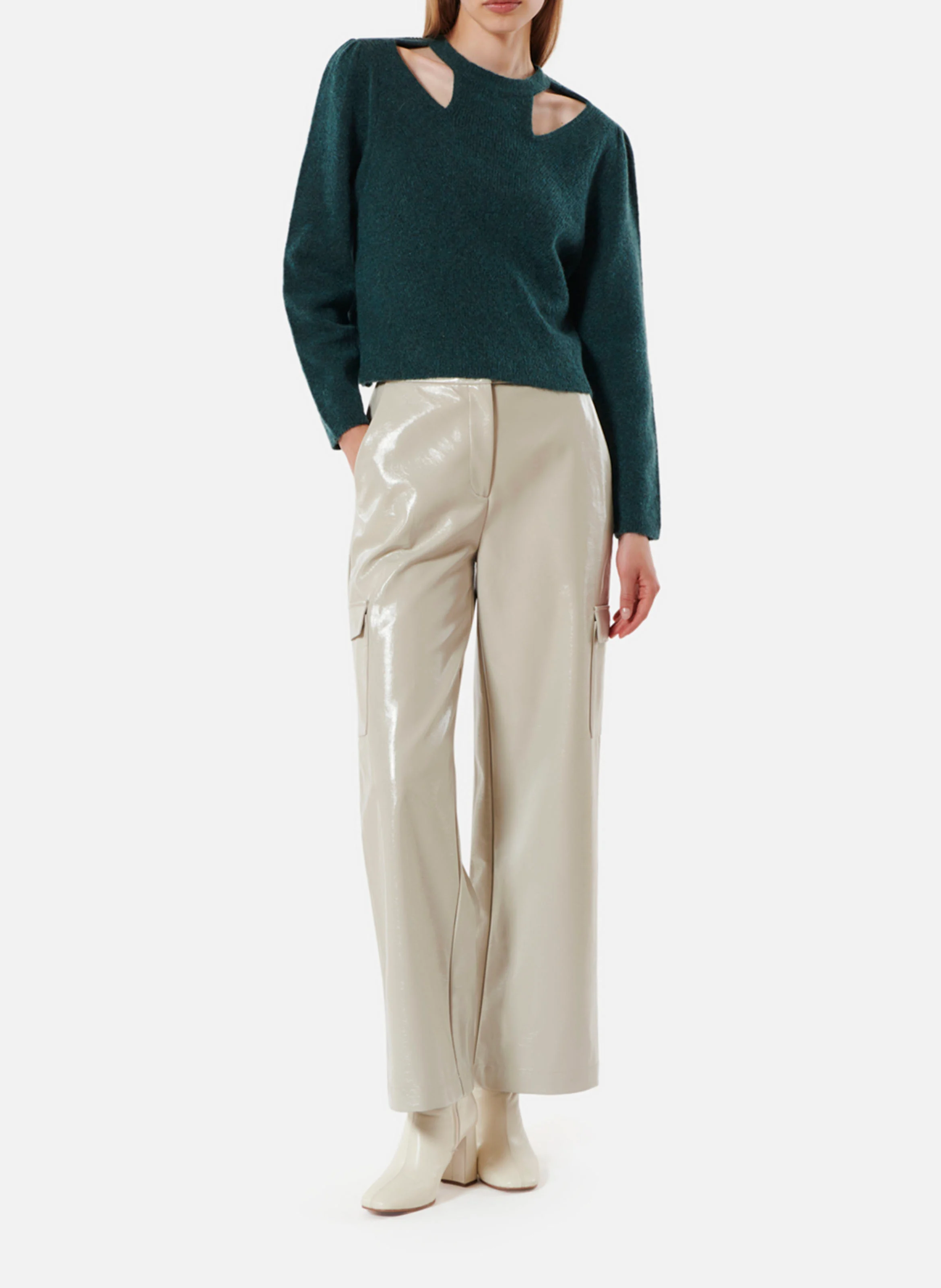 LOUIS - Pull col rond en laine mélangée | Bleu