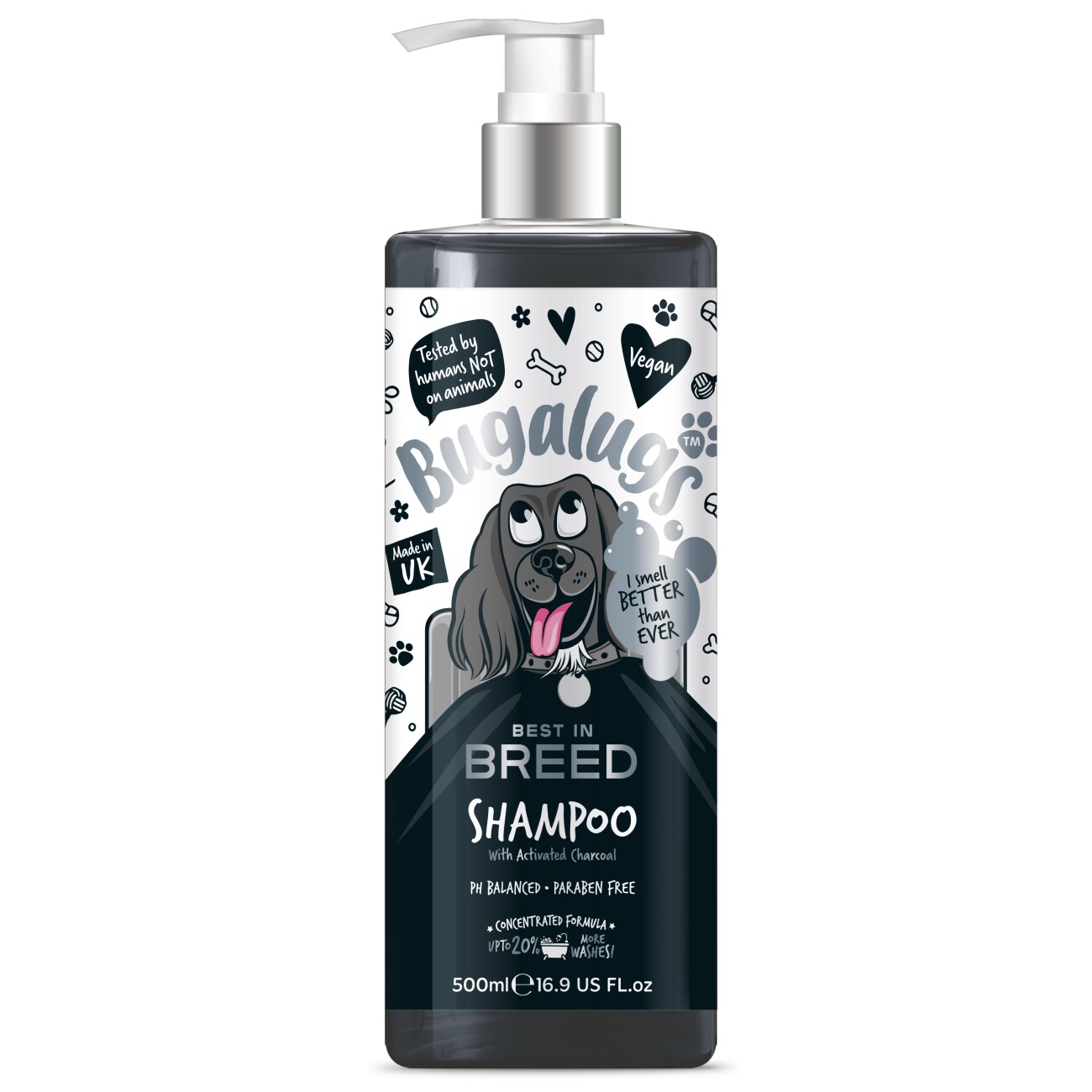 Bugalugs Charcoal Citrus – Aktivkohle-Hundeshampoo mit erfrischendem Zitrusduft