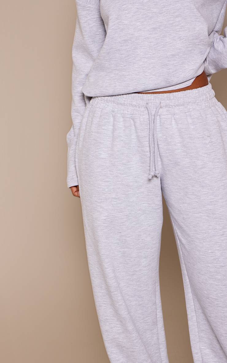 Gris Cendré Jogging Petite Taille Haute À Cordon Et Jambes Larges