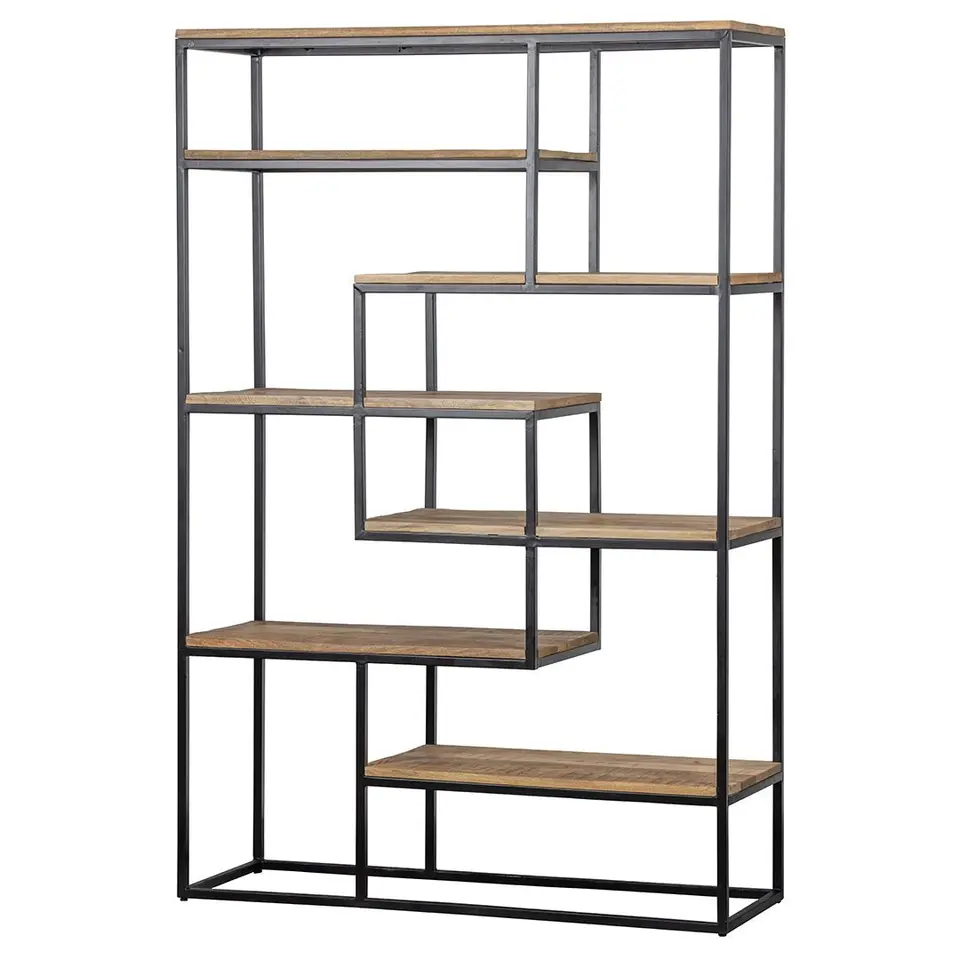 Mangohoutonline - Vakkenkast Chicago 120cm Rechthoekig - Bruin - Mahom