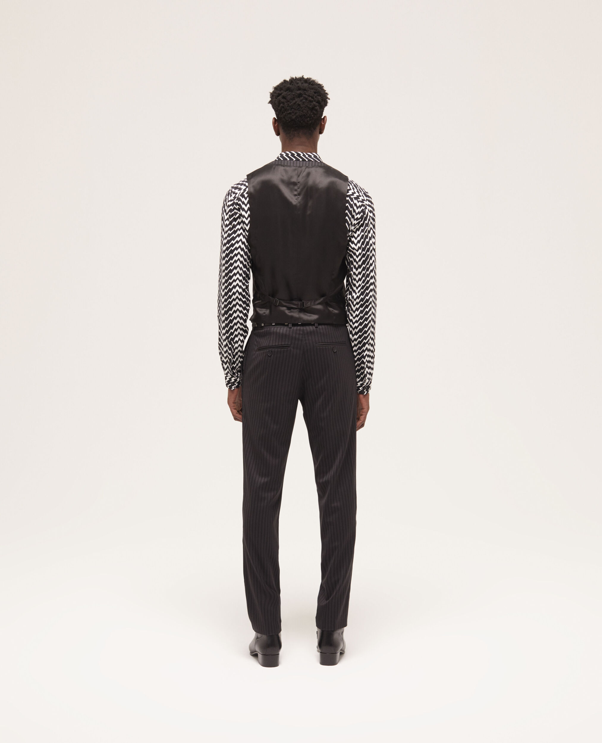 Gilet de costume en laine noir