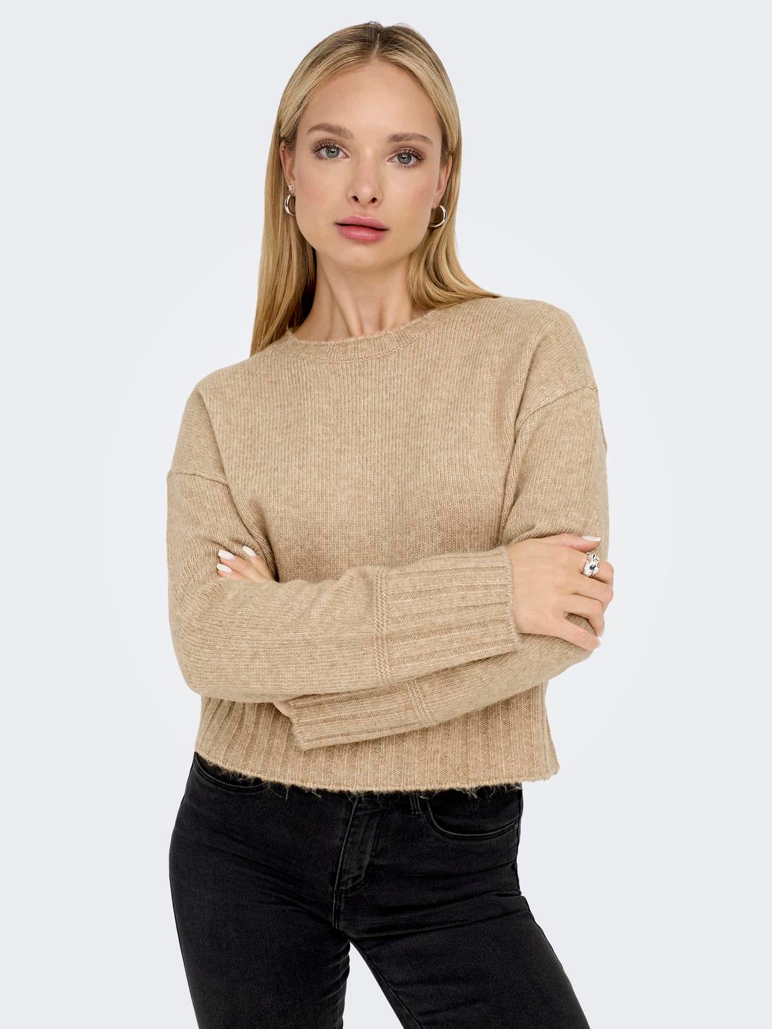 ONLALLIE Strickpullover Irish Cream