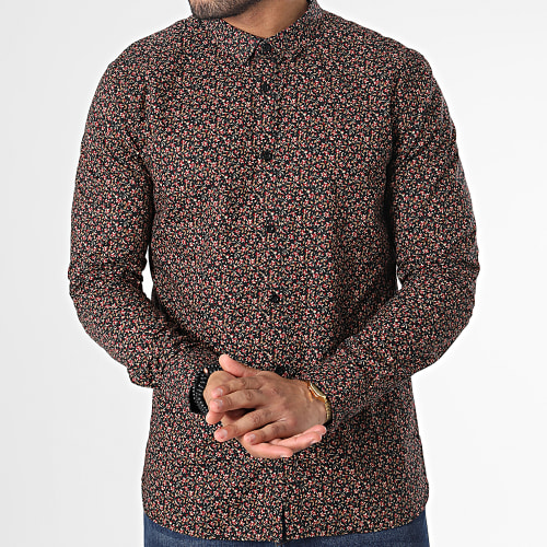 Chemise Manches Longues Floral Carton 10711547D Noir