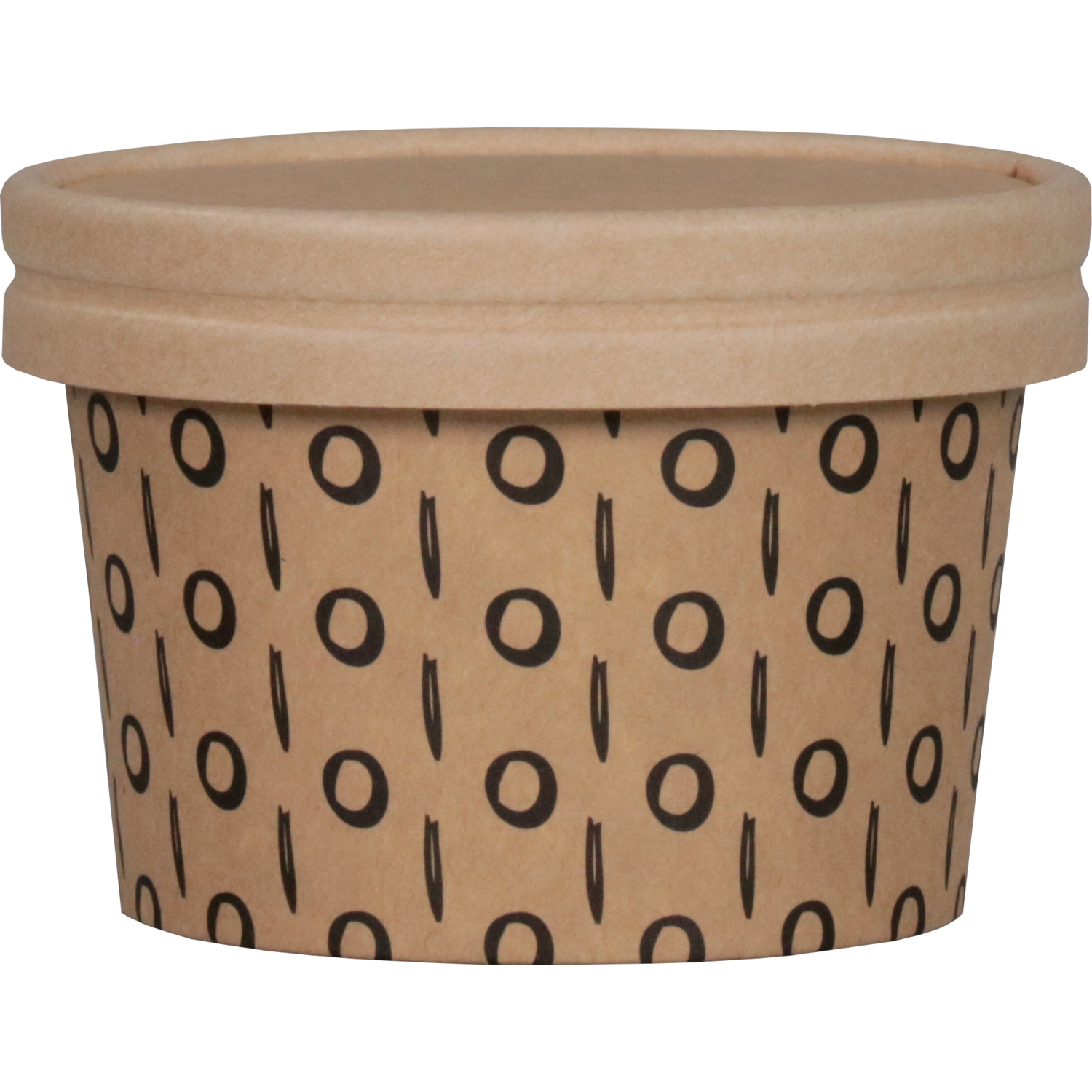 Depa, Soepbeker, incl. deksel, Karton + PE, 150ml, 4oz, 50mm, bruin