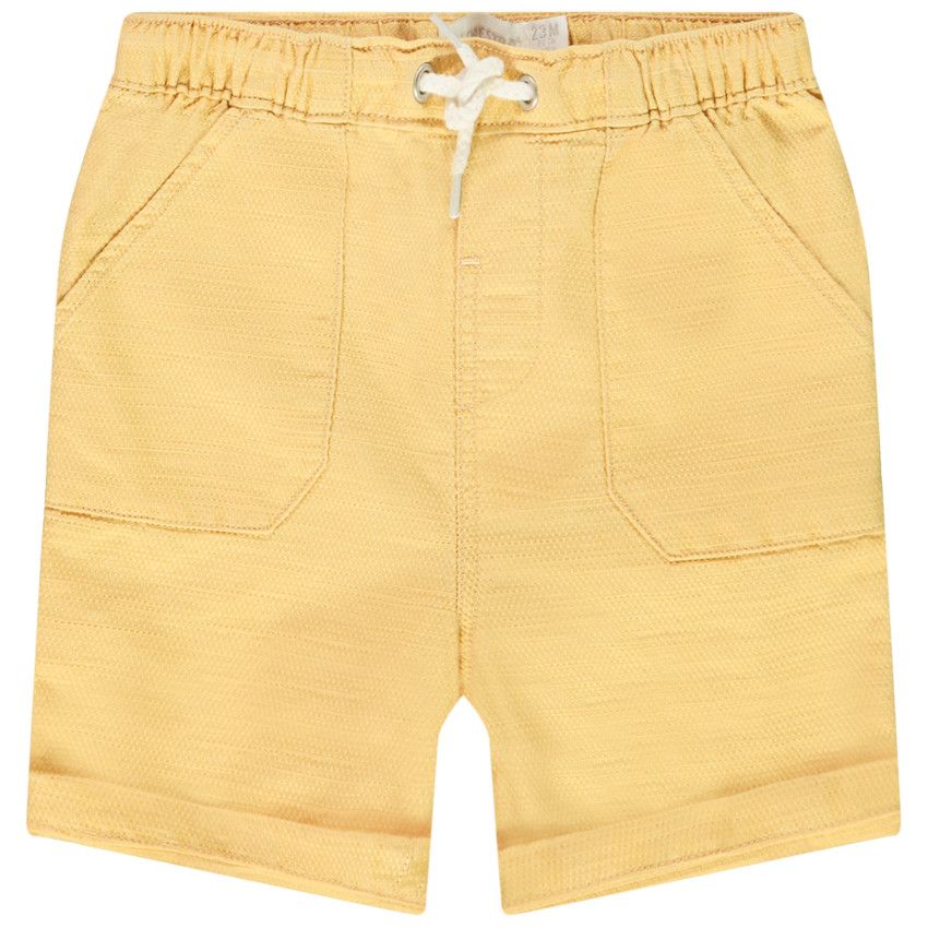 Bermuda en toile fantaisie pour bébé garçon - Jaune