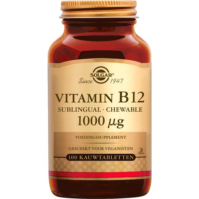 Solgar Vitamin B-12 1000 mcg 100 kauwtabletten