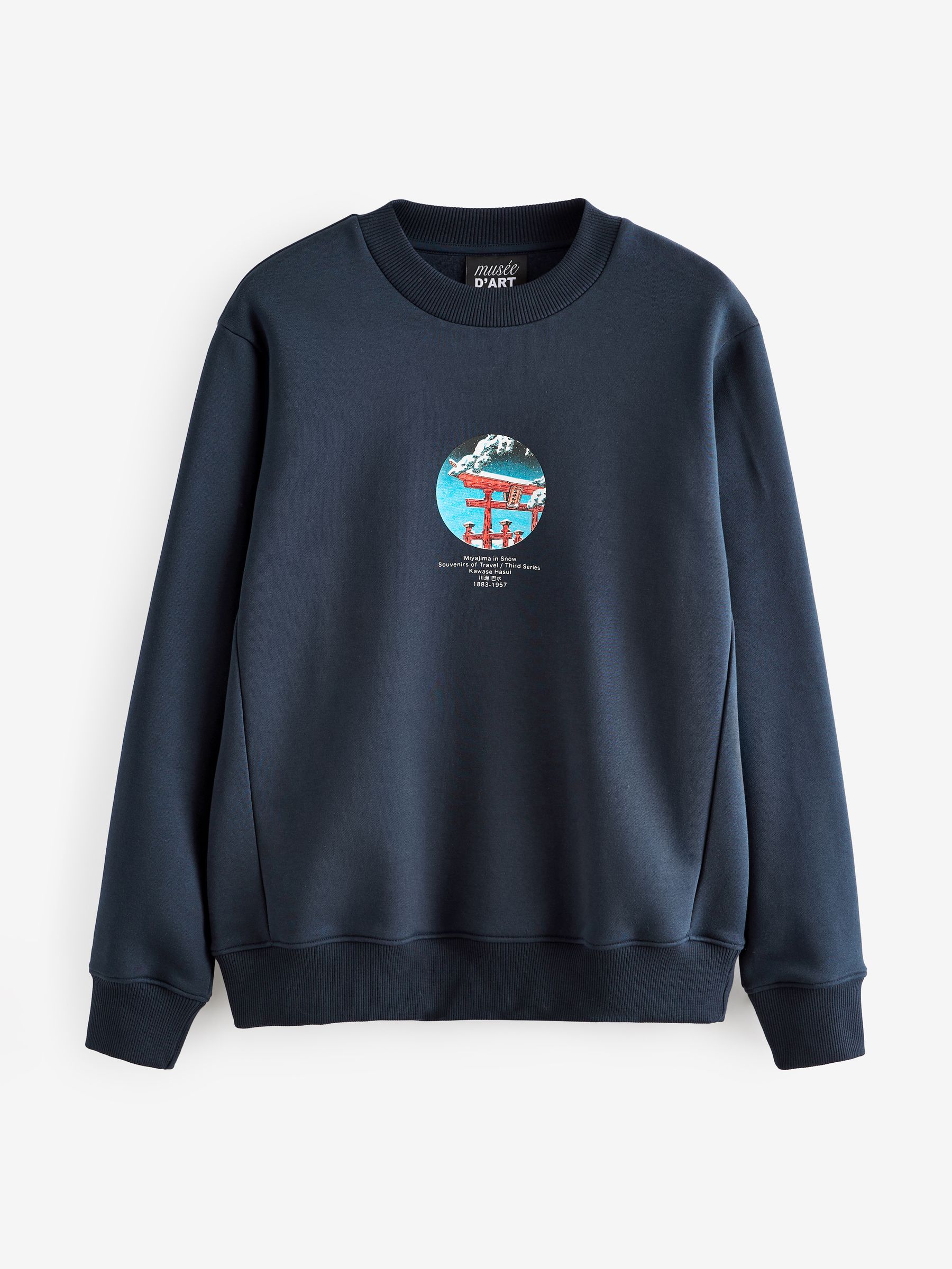Donkerblauw - Hokusai kerstsweater