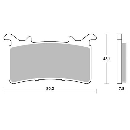 Plaquettes de freins Brembo Racing carbon avant