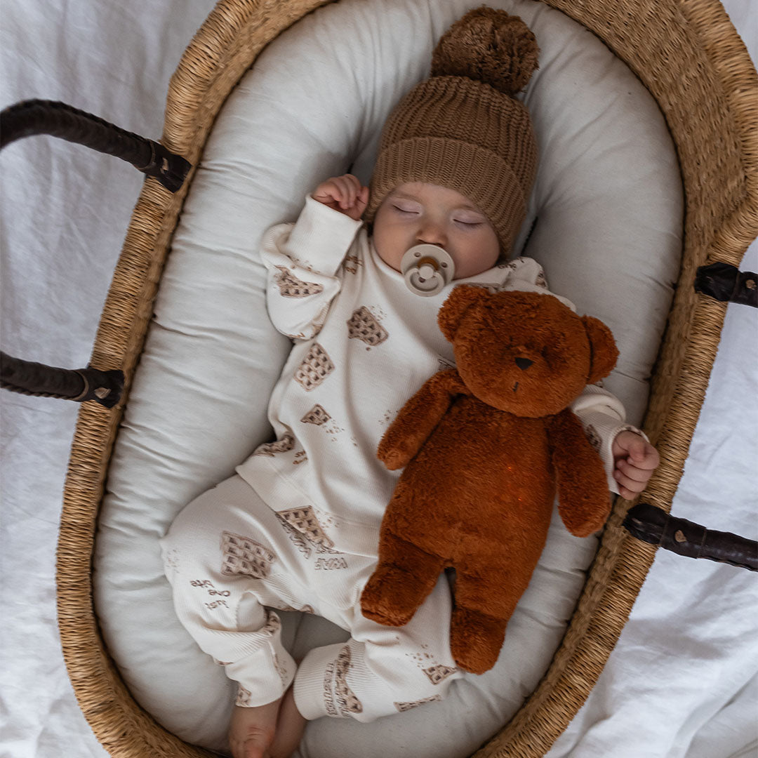 Moonie 2.0 next gen knuffelbeer met nachtlamp caramel natur