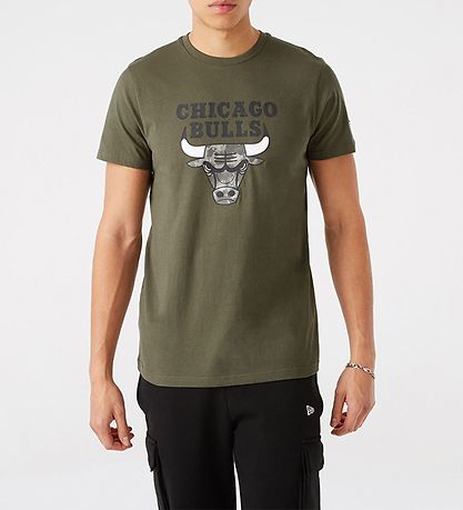New Era T-Shirt - Chicago Bulls - Army  Grøn