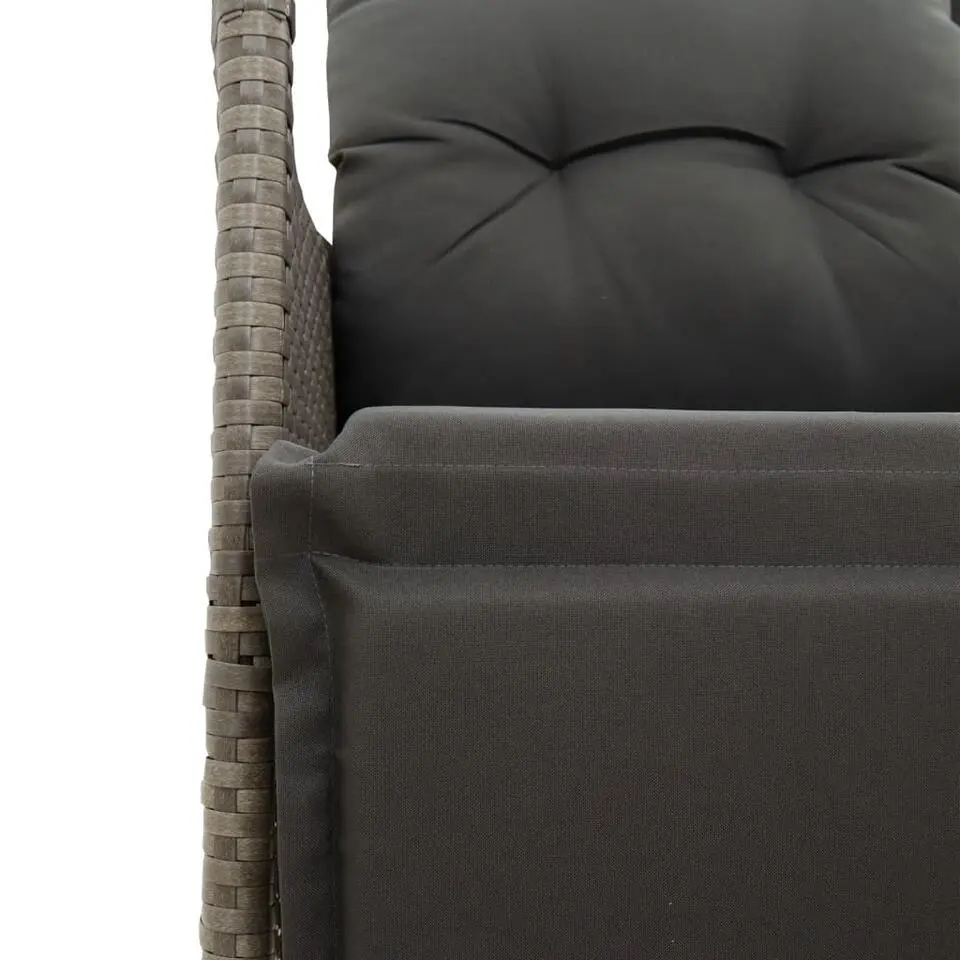 vidaXL - Tuinbank - Grijs - Poly rattan