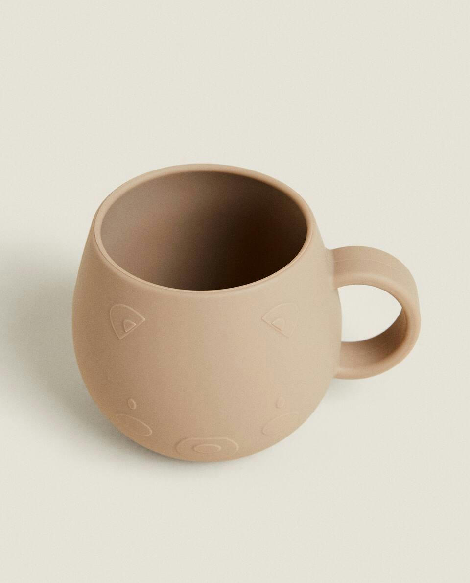 CANECA DE SILICONE COM URSO DE NATAL