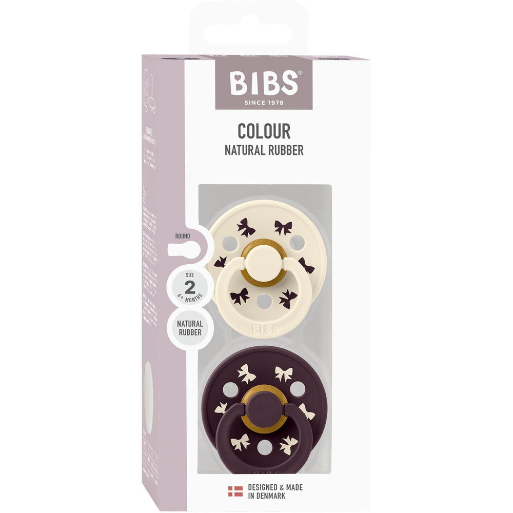 Køb Bibs Ivory/Plum Sut Colour Holiday Sløjfe 2-Pak Latex