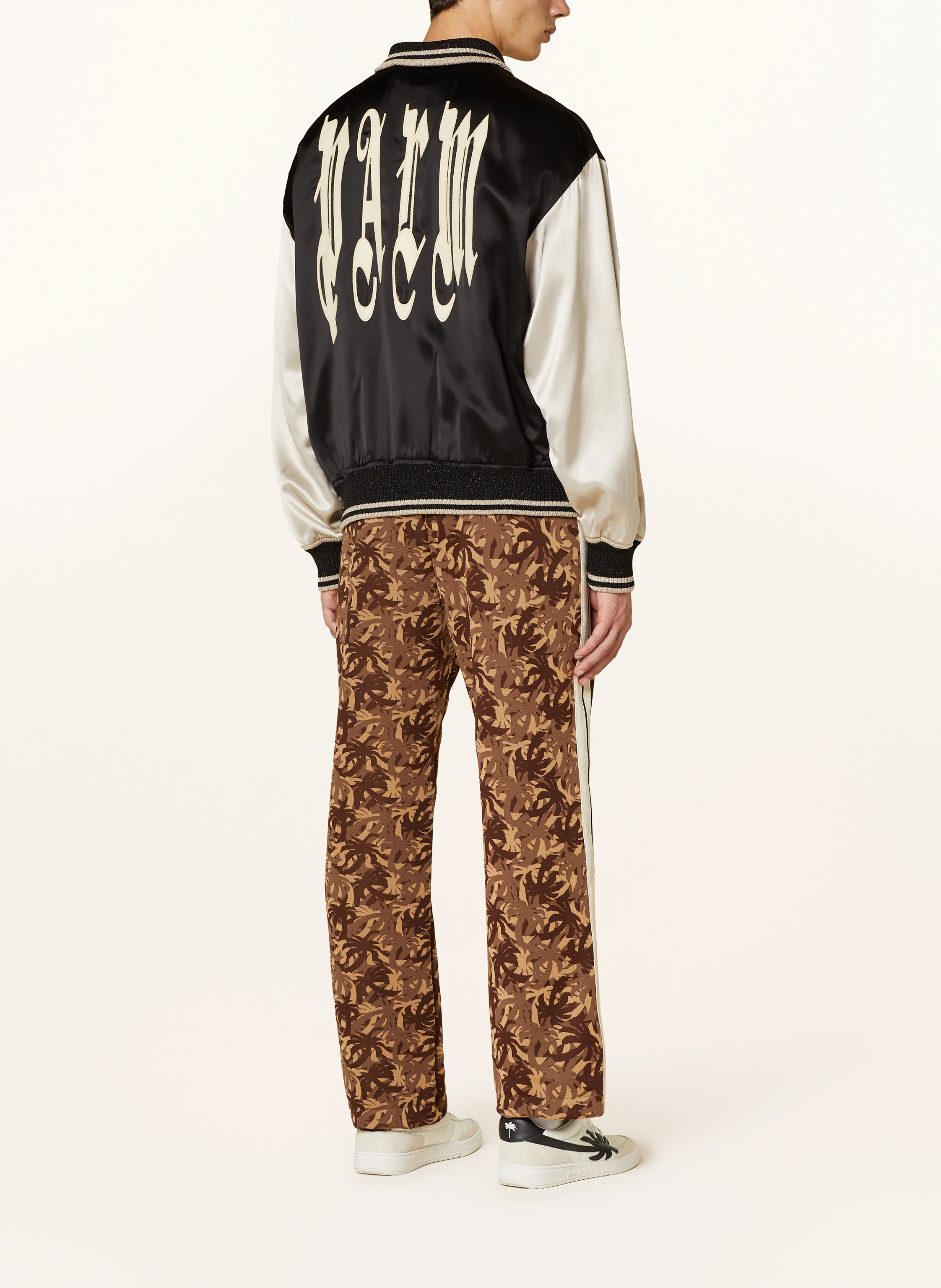 Palm Angels College-Jacke aus Satin mit Glitzergarn
