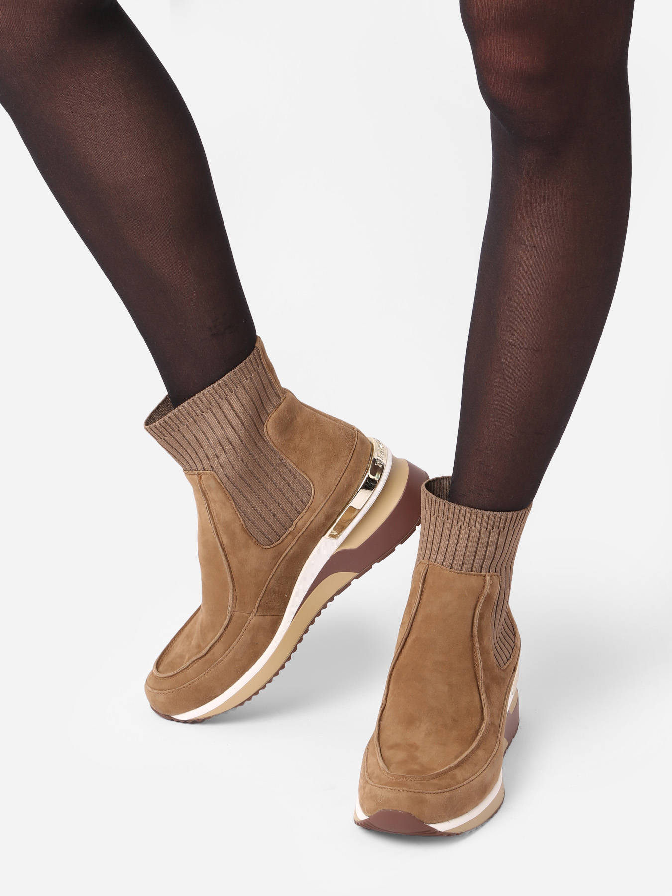 Sneakers chaussettes Veris en cuir MAM'ZELLE