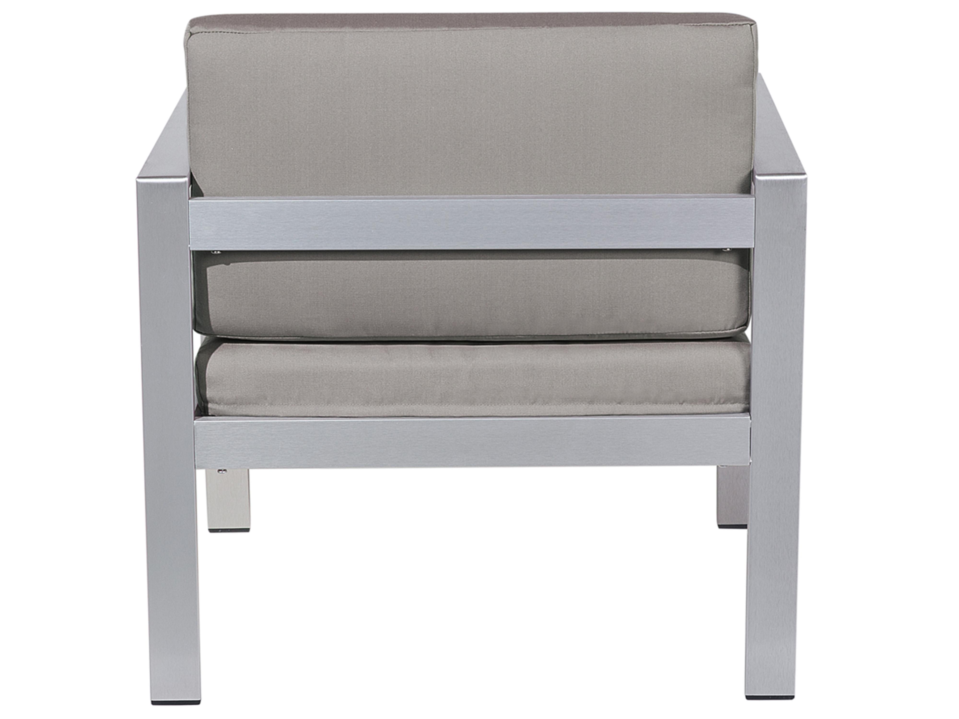 Loungeset met tafel 4-zits SALERNO Metaal Donkergrijs