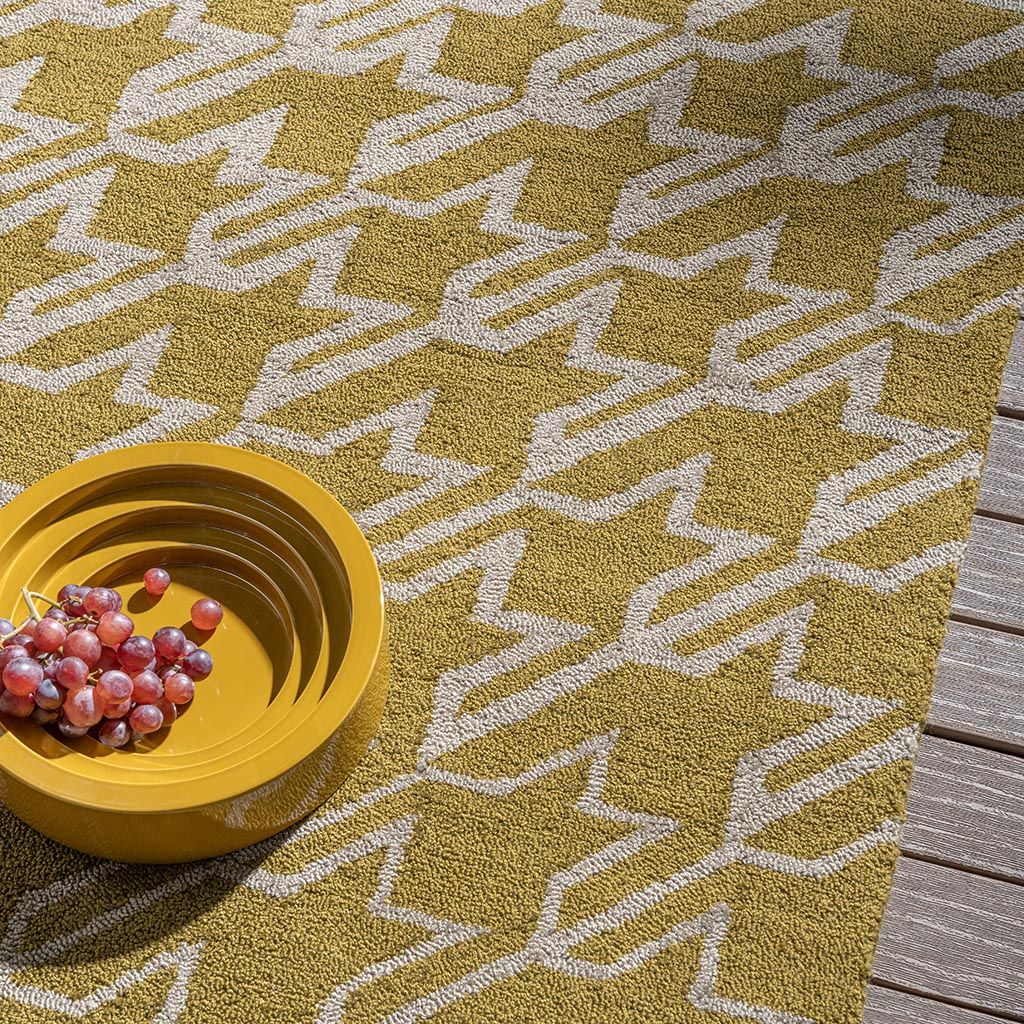 Vloerkleed Mustard 455706 Houndstooth