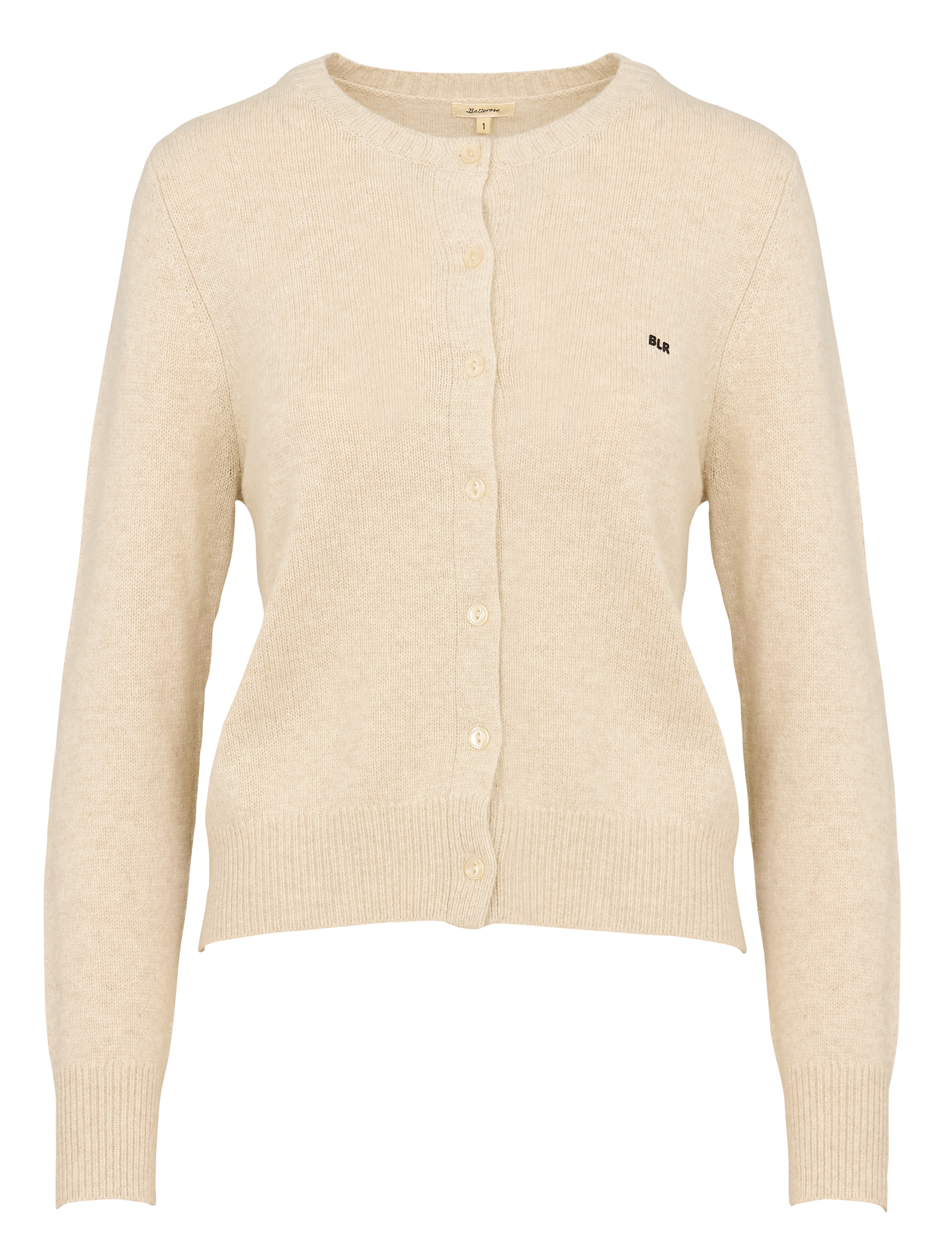 GIWES - Gilet col rond en laine mélangée | Beige