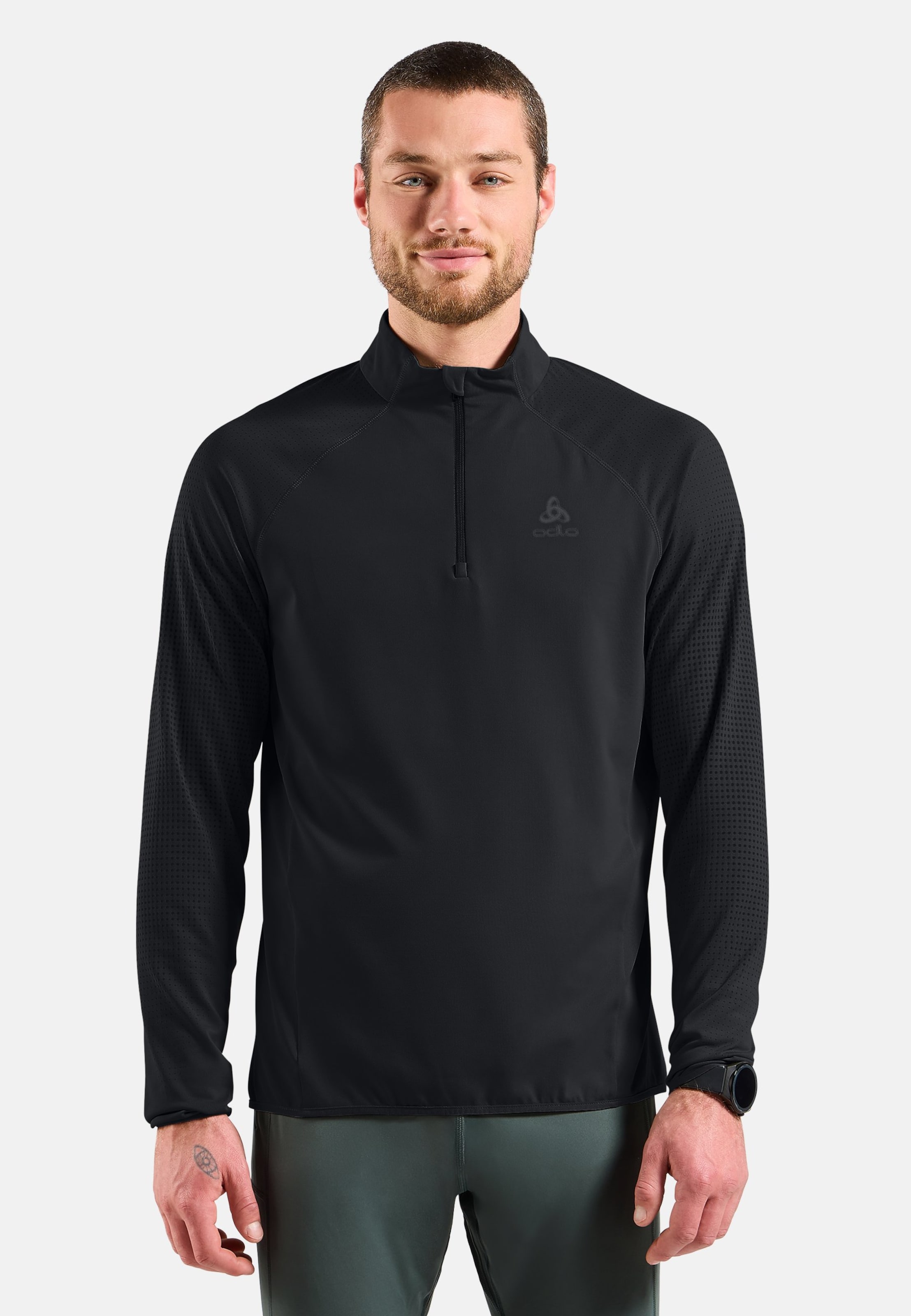 Zeroweight Warm Laufoberteil mit Halbreissverschluss 2.0 in black