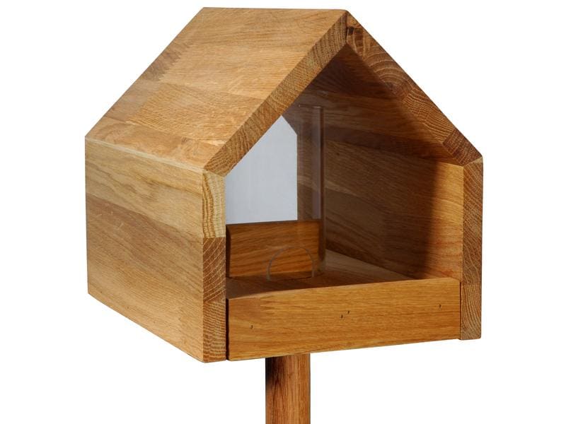 LUXUS-VOGELHAUS Vogelfutterhaus Bauhaus I, 20.5 x 28 x 23.5 Vogelhaus mit Ständer