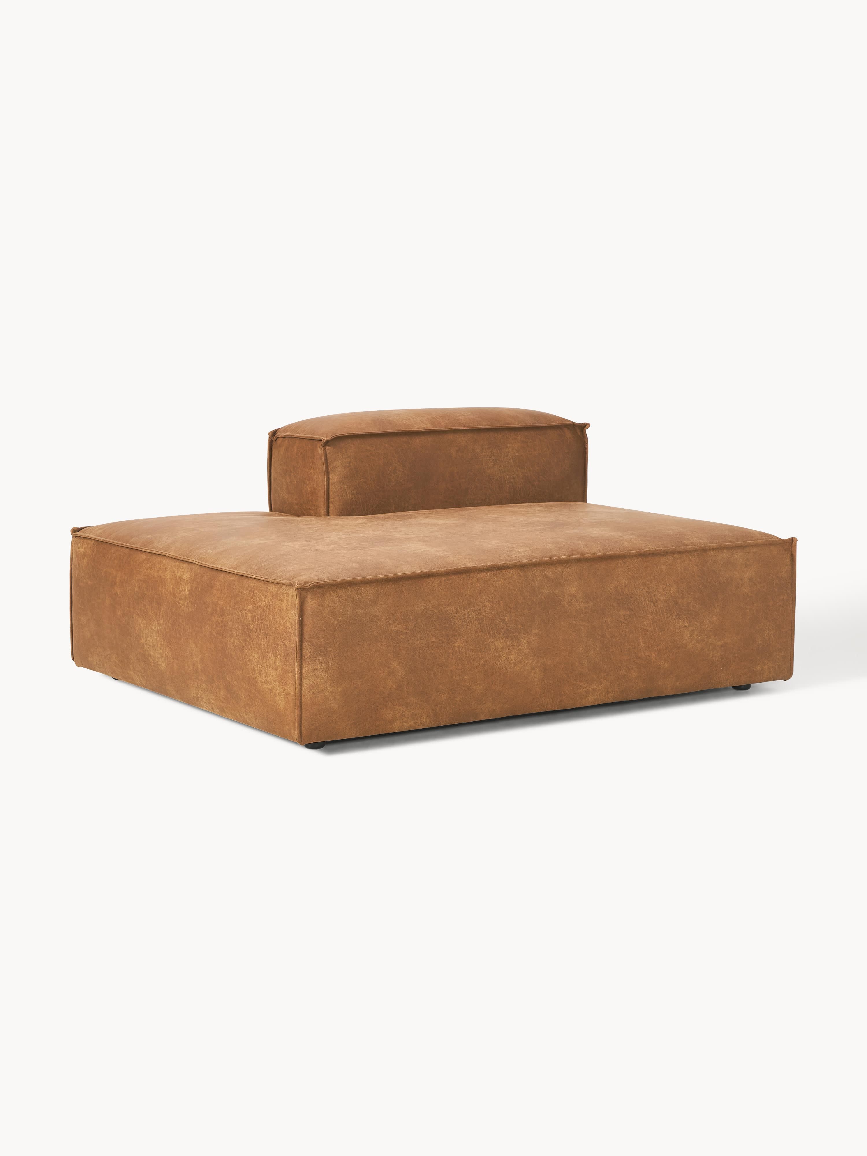 Chaise longue module Lennon van gerecycled leer