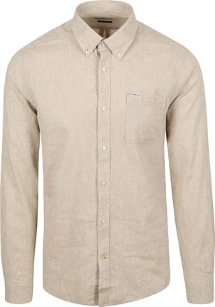 Barbour Shirt Nelson Tailored Stone Beige MSH5090-ST51 kopen