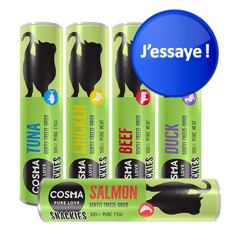 Offre découverte Cosma Snackies Friandises lyophilisées pour chat