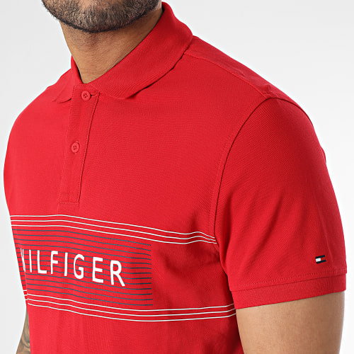 Polo Manches Courtes RWB Chest Rouge
