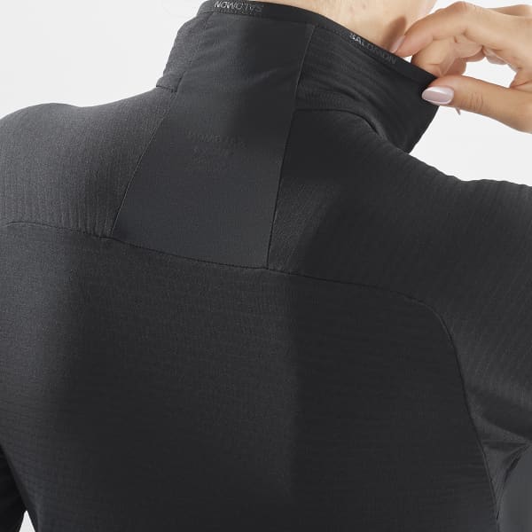 Veste polaire SALOMON ESSENTIAL LTWARM FZ W DEEP BLACK
