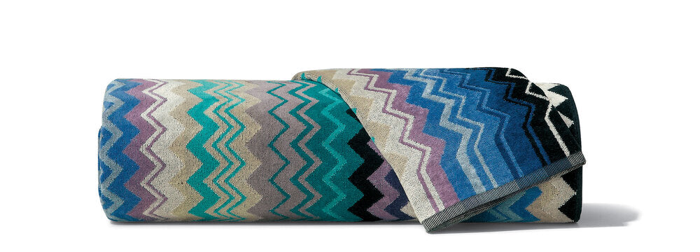 Missoni Home  Giacomo håndklæde - 170 Turchese Multicolor