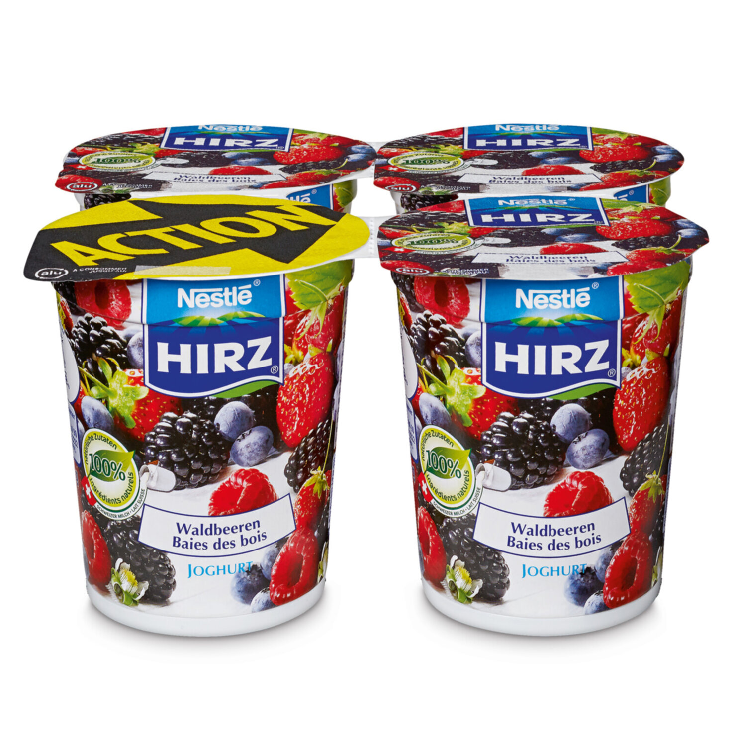 Hirz Wildberry Yogurts 4x180g -