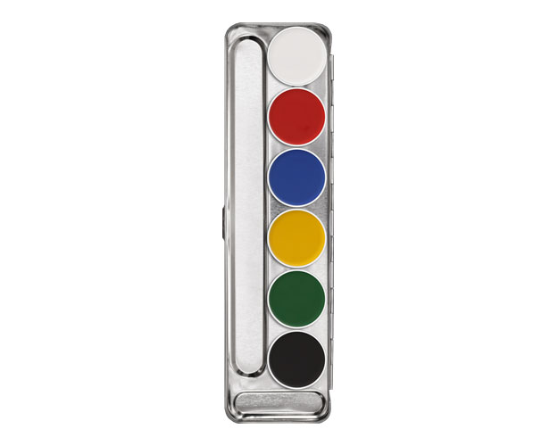 Kryolan - Aquacolor Palette, 6 Farben