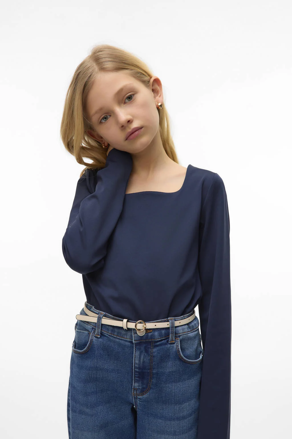 VERO MODA GIRL blousetop donkerblauw