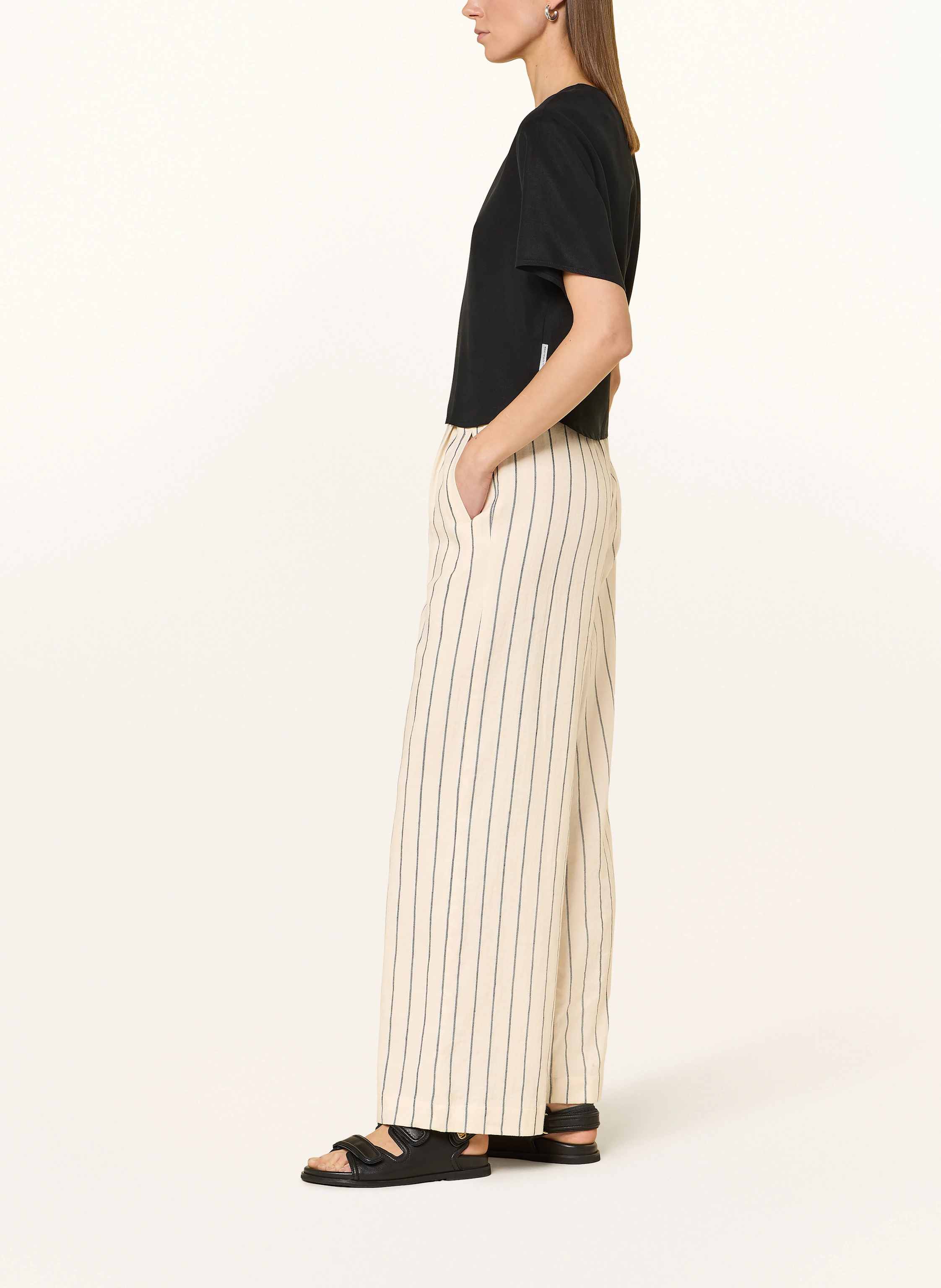 LANIUS Marlenehose mit Leinen