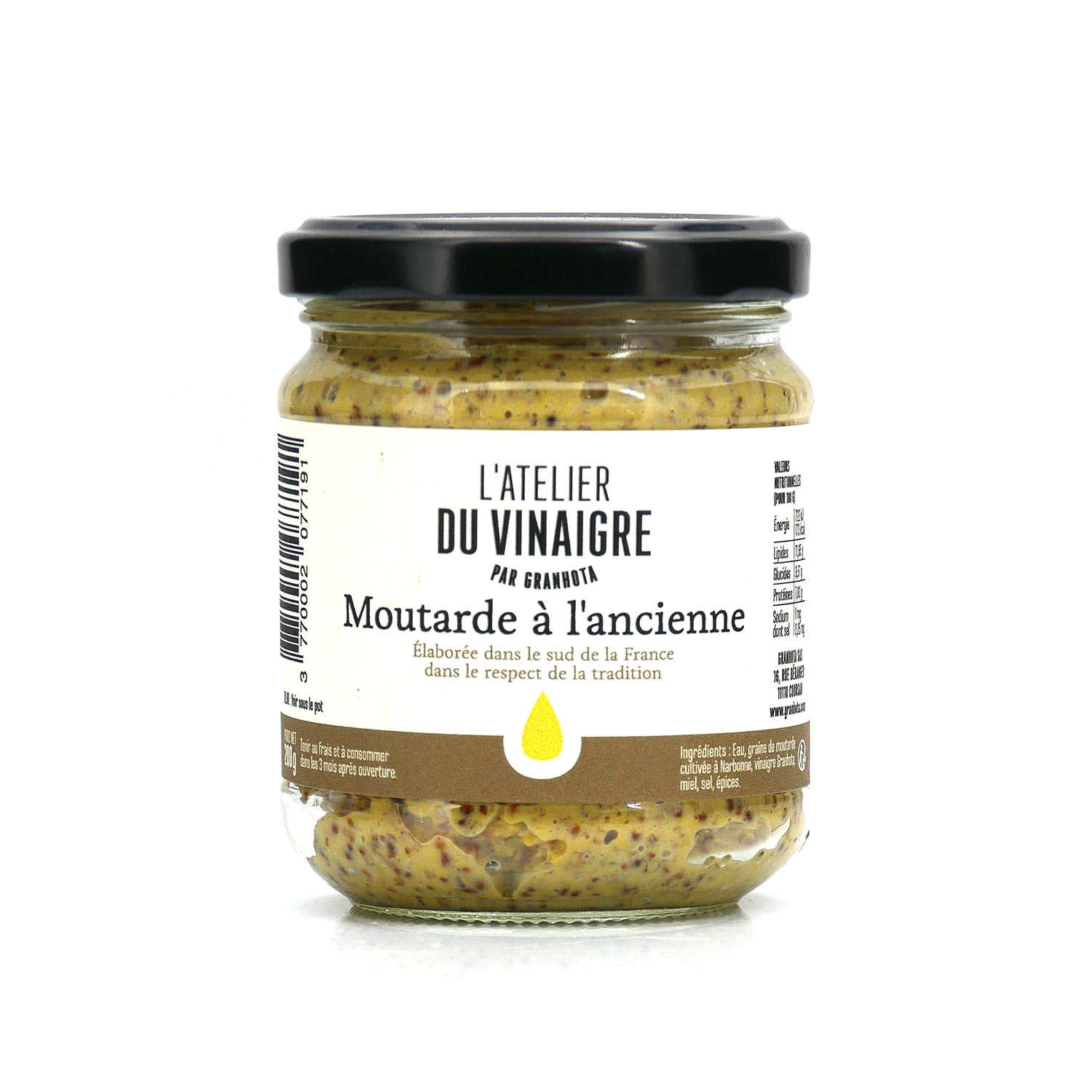 Moutarde à l'ancienne 100% française - Granhota