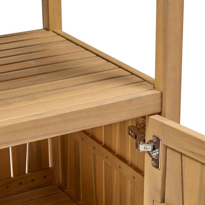 Module 2 portes à roulettes pour cuisine d'été LODGIA Beige