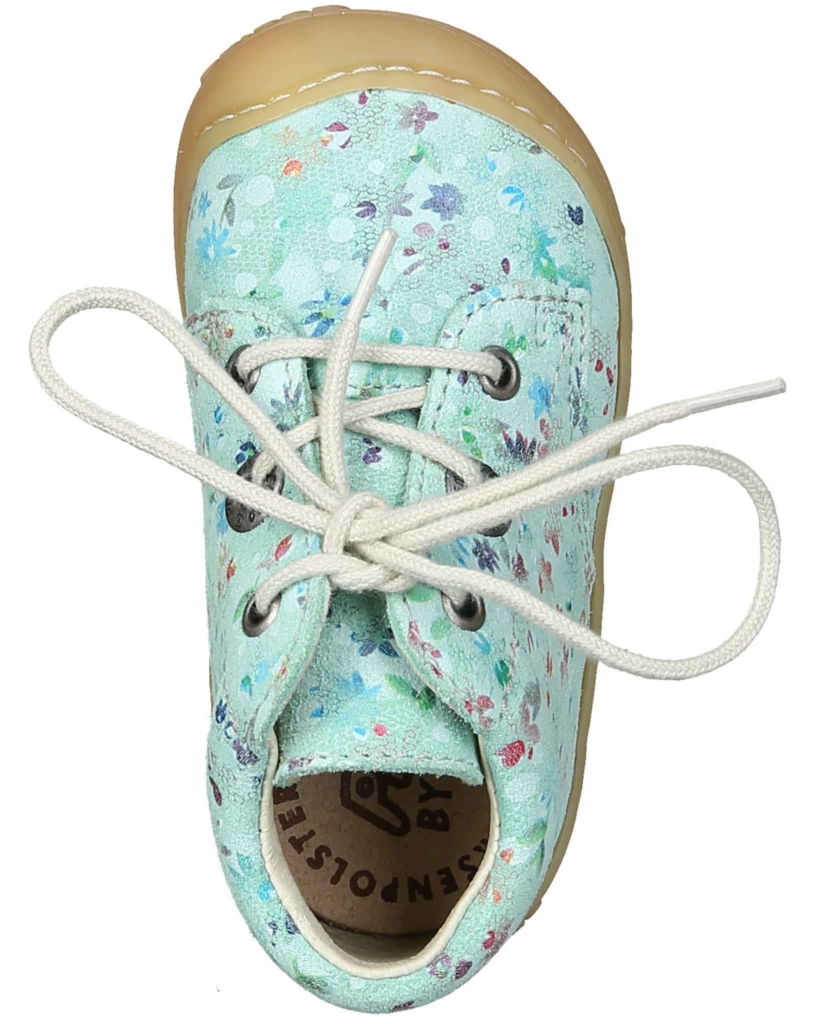 Schnür-Lauflernschuhe DOTS FLOWERS in mint