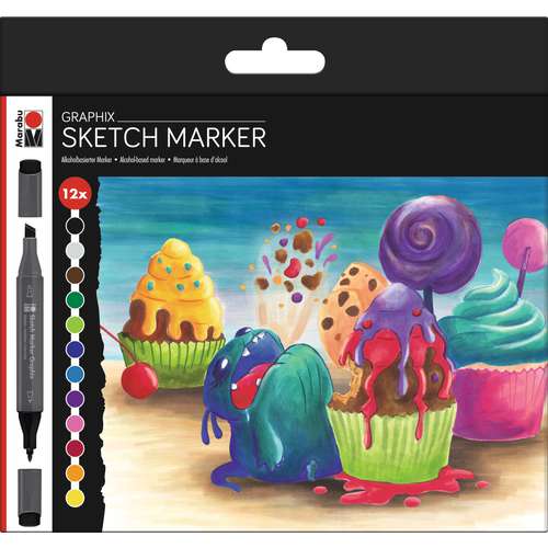 MARABU GRAPHIX Sketch Marker-Set Sugarholic