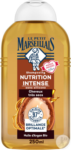 Le Petit Marseillais Shampoing Huile Infusion Nutrition Calendula Et Huile D'Argan Bio Flacon 250ml