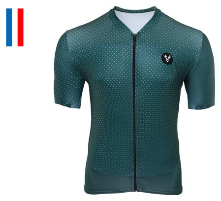 Maillot Manches Courtes LeBram Portillon Vert Coupe Ajustée