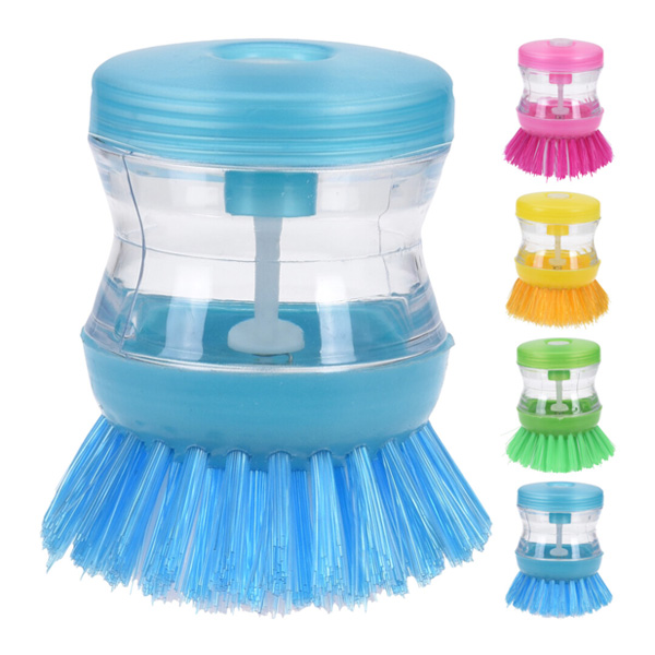 Brosse vaisselle avec réservoir à savon