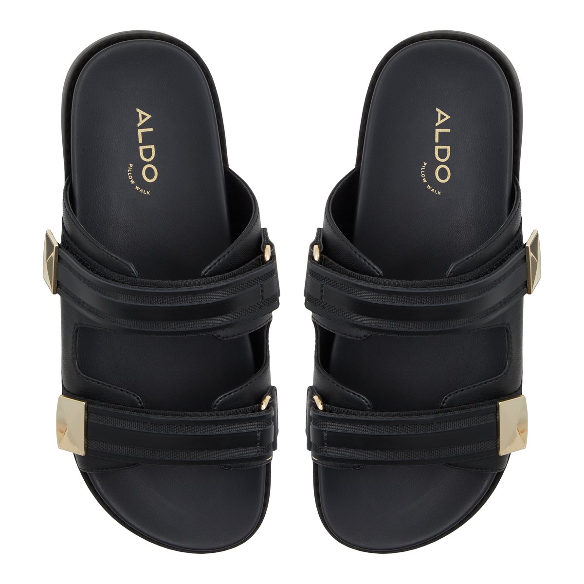 ALDO-Coralina-l-Sandales athlétiques à glissière - Talon plat - Noir