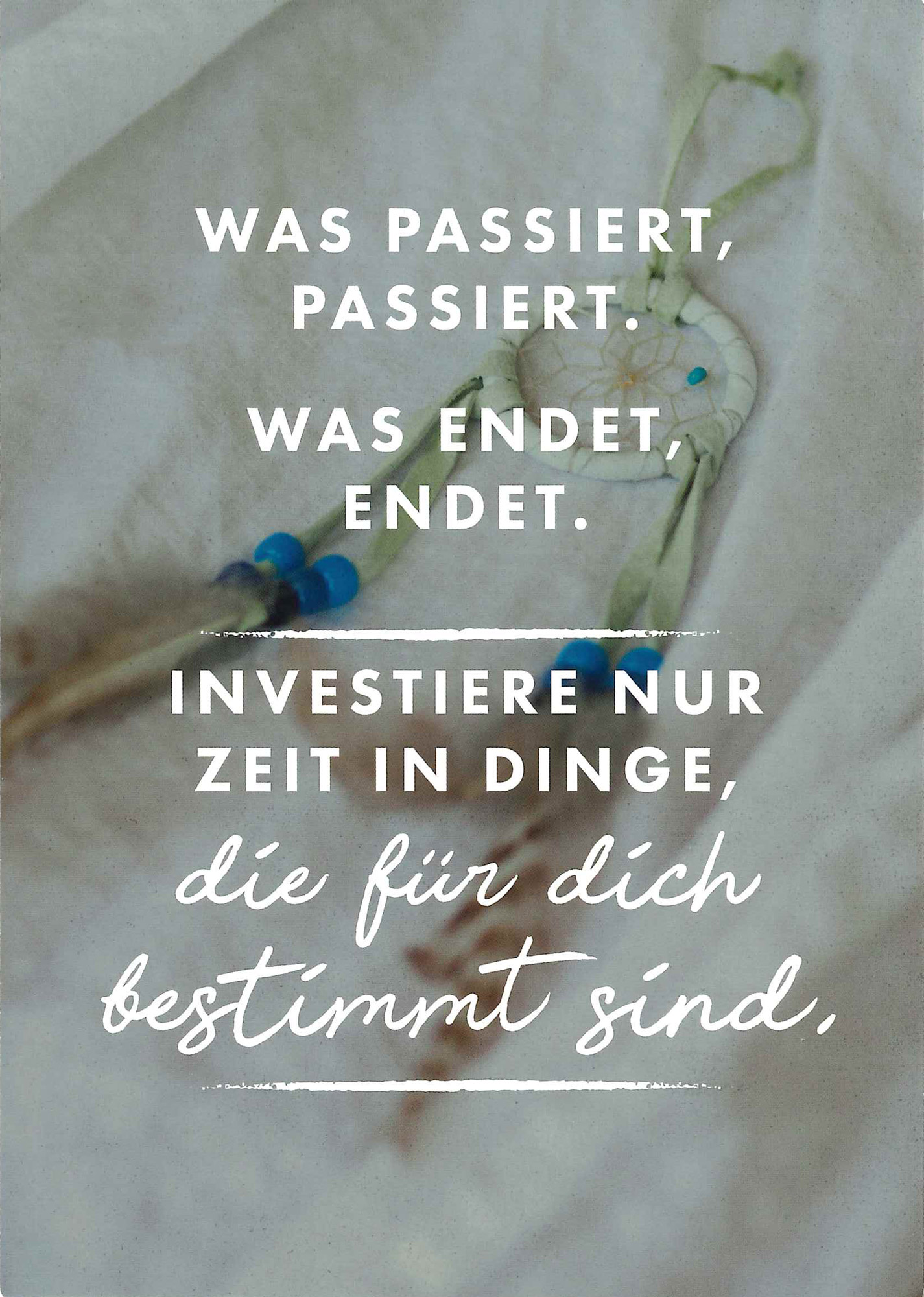 Postkarte 'Investiere nur Zeit in Dinge...' günstig bestellen