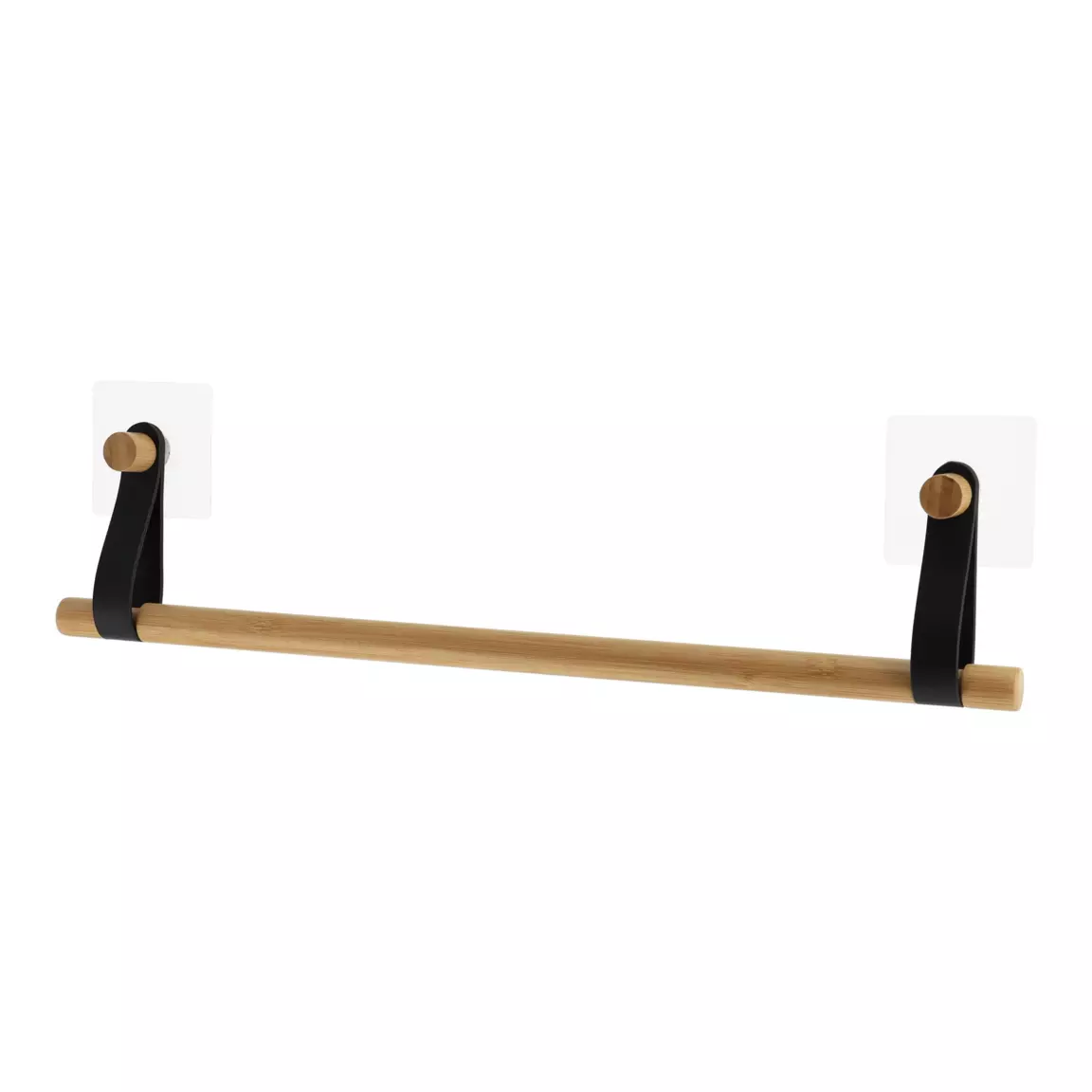 Porte serviette adhésif 1 barre (50 cm) Easy Chic Noir