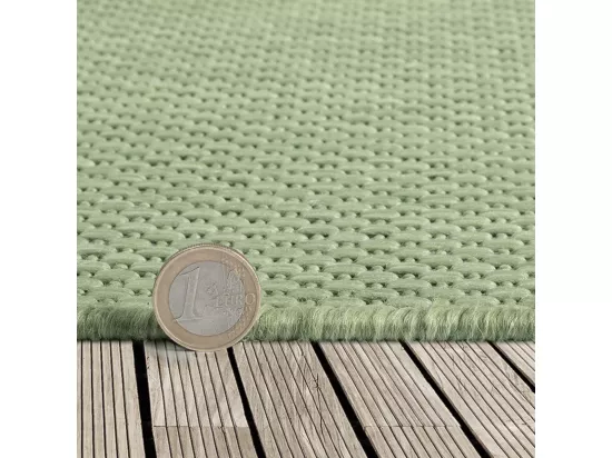 Tapis extérieur 200x280 tissé kilim vert EXTUNI