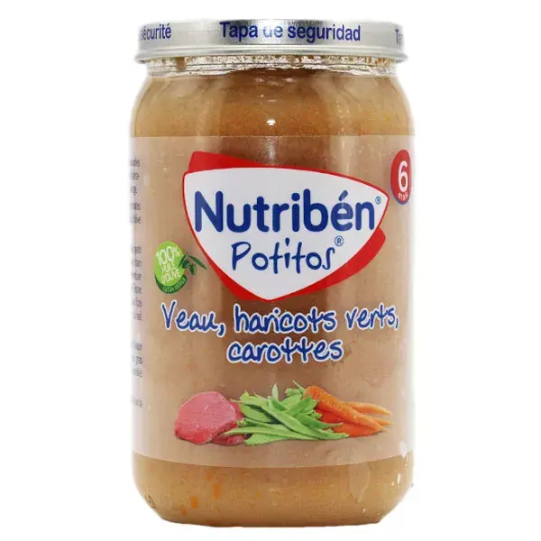 Nutriben Potitos +6m Vitela Feijão Verde Cenouras 235g