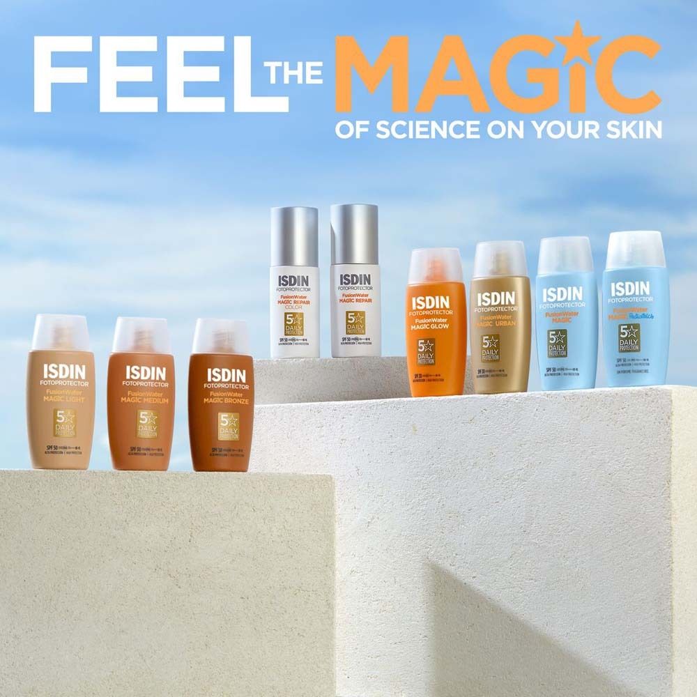 Fotoprotector ISDIN Fusion Water Color Light LSF 50 ultraleichter getönter Sonnenschutz für helle Haut
