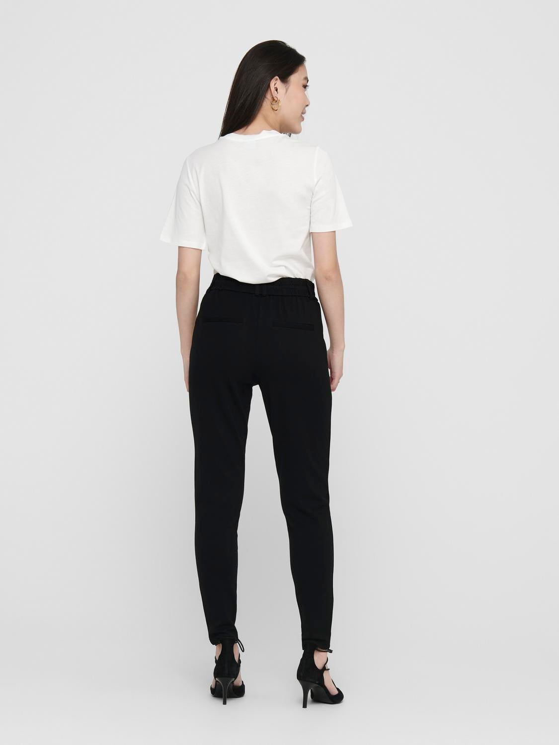 ONLPOPTRASH Mittlere Taille Normal geschnitten Klassische Hose Black